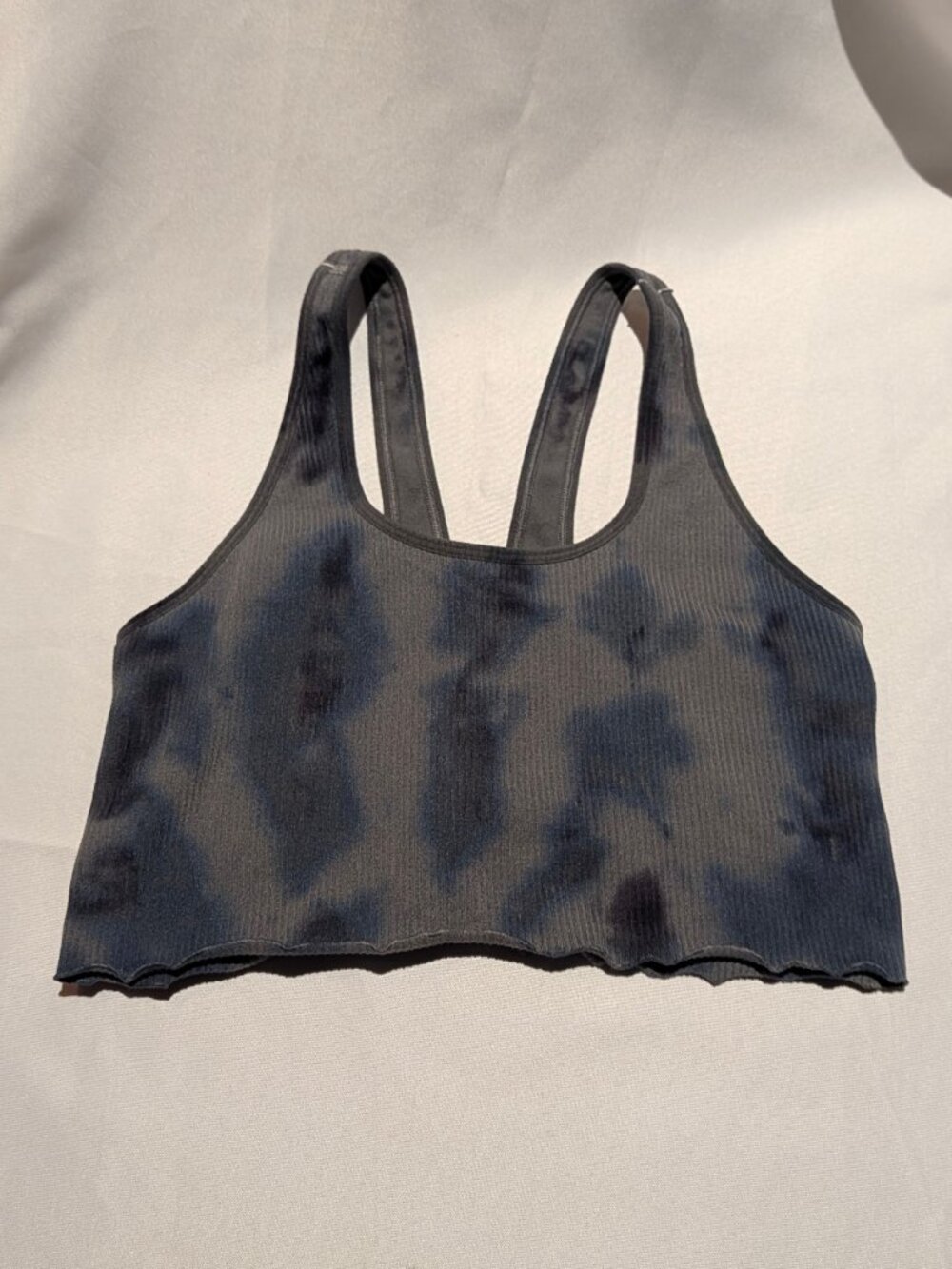 Spiritual Gangster Ribbed Tie-Dye Sports Bra Crop Top Small